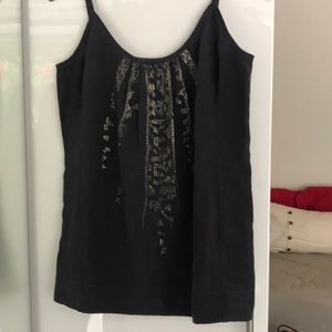 Eileen fisher slate grey linen camisole